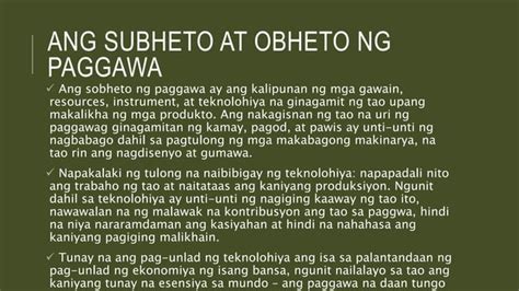 Modyul 7 Ang Paggawa Bilang Paglilingkod At Pagtataguyod Ng Dignidad Ng