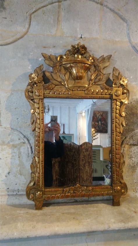 Proantic Miroir Lxvi Directoire En Bois Dor Fin E D But E