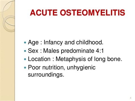 Acute And Chronic Osteomyelitis Infection Of Bone