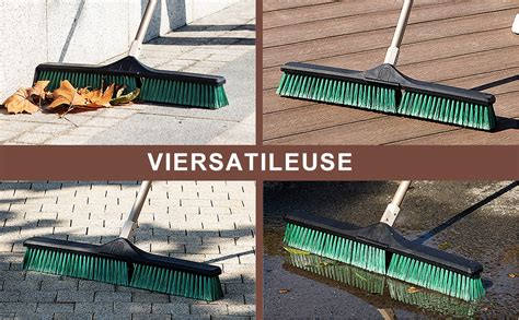 Eyliden Heavy Duty Push Broom Large Outdoor Stiff Sweeping Brooms