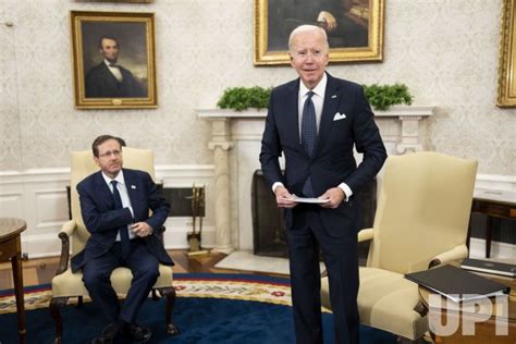 Photo U S President Biden Meets With Israeli President Herzog At