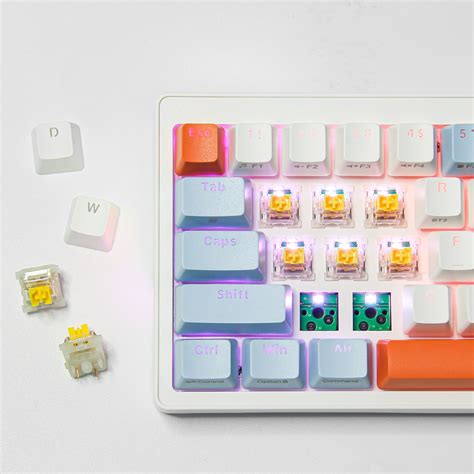 Zifriend Za Hot Swappable Rgb Mechanical Keyboard Sky Blue Tnt Custom Linear Switch Vibe