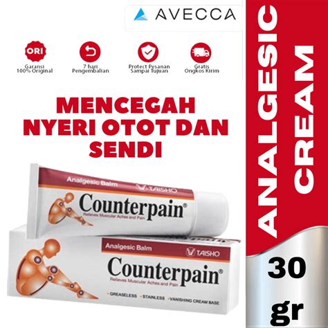 Jual Counterpain 30 Gr Krim Pereda Nyeri Otot Nyeri Sendi Shopee