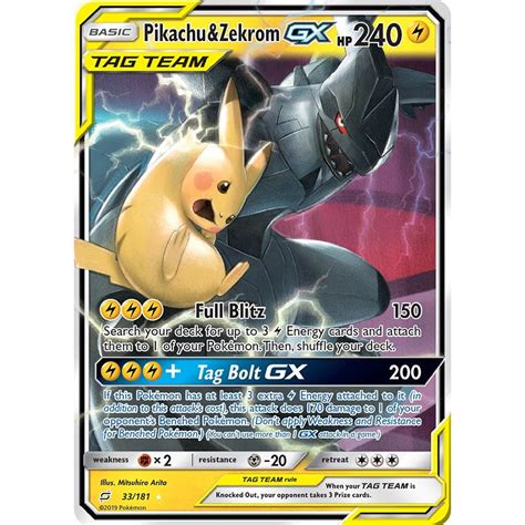 Pokémon Tcg Pikachu And Zekrom Gx League Battle Deck Eclipse Cards