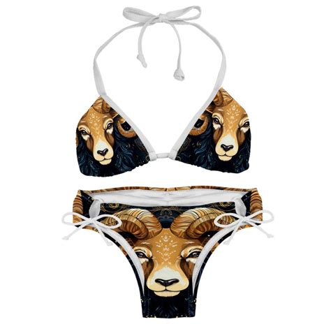 Aries Constellation Swimsuit Women Bikinis Detachable Sponge Adjustable Strap Bikini Set Two
