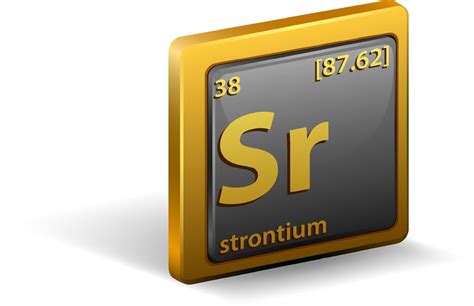 Strontium chemical element. Chemical symbol with atomic number and ...