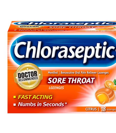 Chloraseptic Sore Throat Lozenges with Soothing Liquid Center | Citrus ...