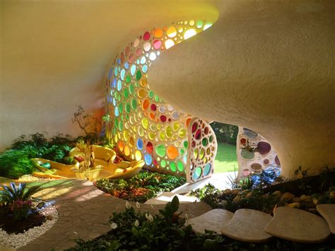 Another View Inside The Nautilus House Earthship Home Earthship