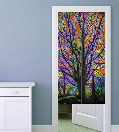 Amazon Myru Japanese Noren Doorway Curtain Tapestry Life Tree