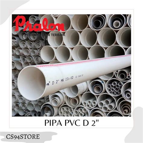 Pipa Pvc Pralon Putih Uk D 2 Inch Panjang Pipa 1 Meter Lazada