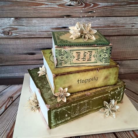 book stack wedding cake artofit