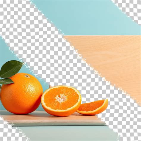 Mitad Naranja Y Fondo Transparente Cortado Naranja Archivo Psd Premium