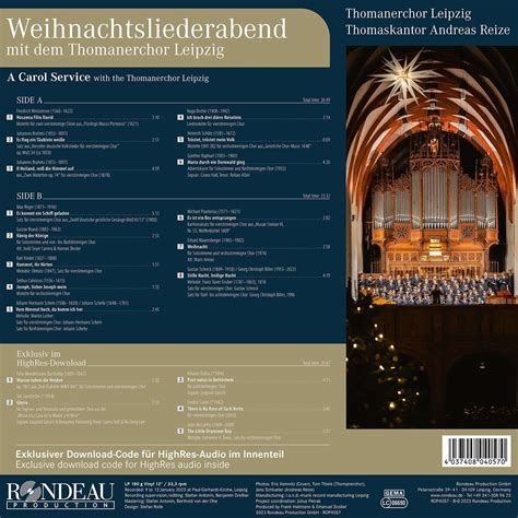 Thomanerchor Leipzig Weihnachtsliederabend G Lp Jpc