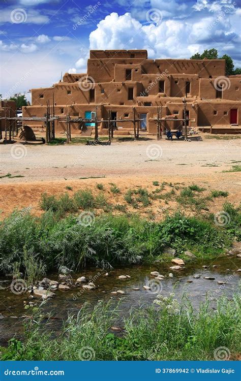 Taos Pueblo stock photo. Image of rustic, site, architecture - 37869942