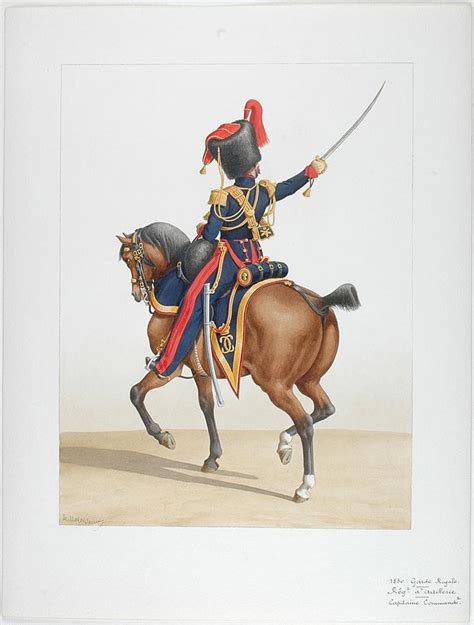 Auguste Moltzheim Garde Royale Artillerie à Cheval Capitaine