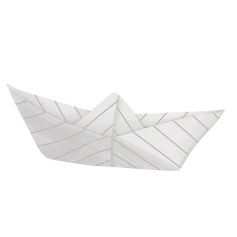 White Paper Boat Origami Handcraft Illustration Toy Paper Boat Png