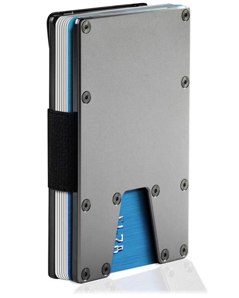 Slim Rfid Credit Card Holder Money Clip Slim Aluminum Wallet With