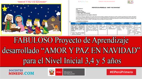 FABULOSO Proyecto De Aprendizaje Desarrollado AMOR Y PAZ EN NAVIDAD