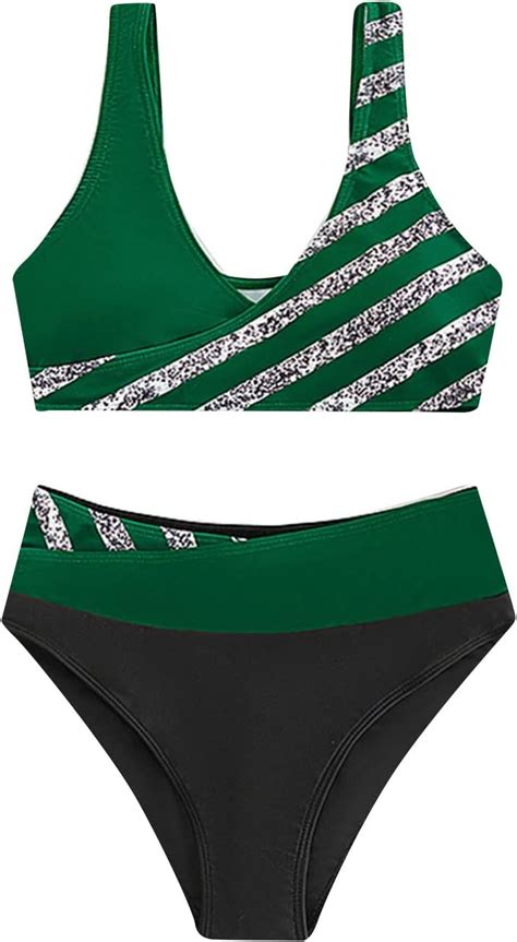 Amazon Bathing Suit For Women High Waisted Bikini Sets Sporty Two