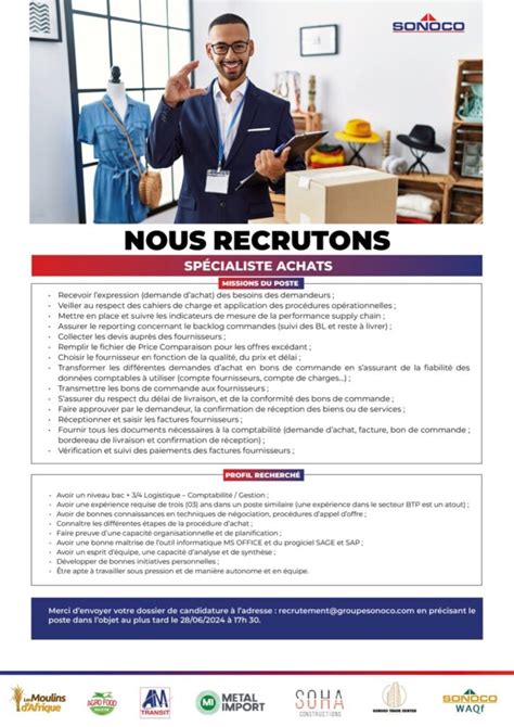 Sonoco Recrute Plusieurs Postes H F Y A Bara Offres D Emplois Et Stages