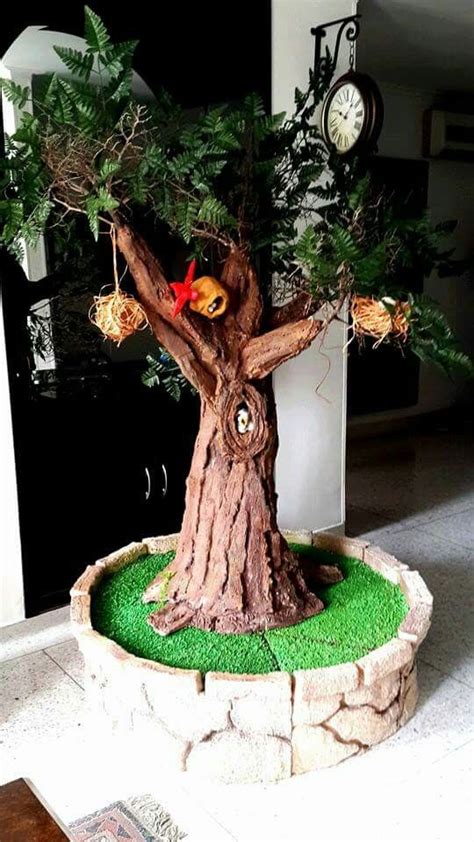 Maqueta Arbol De Nidos By Kathy Arenas Bird Bath Outdoor Decor Diy