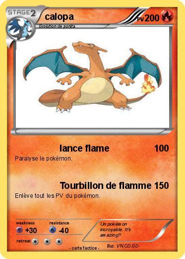 Pokémon calopa lance flame Ma carte Pokémon