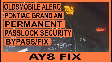 Gm Passlock Bypass Permanent Fix For Alero And Grand Am That Crank No Start Youtube