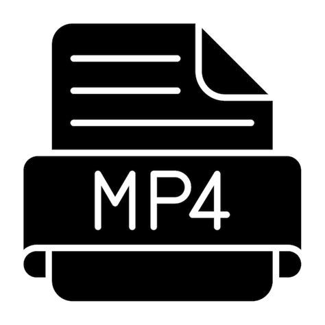 Icône De Mp4 | Vecteur Premium
