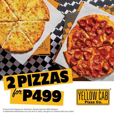 manila shopper yellow cab  pizzas  p promo
