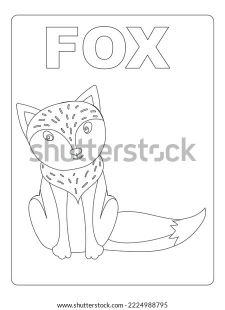 Animal Coloring Page Kids Art Line Stock Vector (Royalty Free ...