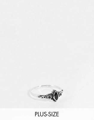 Kingsley Ryan Curve Ring Aus Sterlingsilber Mit Schmuckstein In