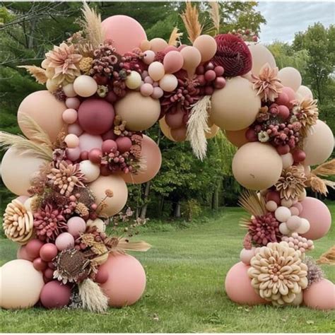Accents Dusty Rose Pink Balloon Arch Double Stuffed Pink Blush Nude