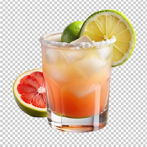 Classic Paloma Cocktail Isolated Premium AI Generated PSD