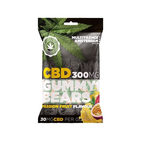 MULTITRANCE PASSION FRUIT CBD GUMMY BEARS 300MG CBD Online