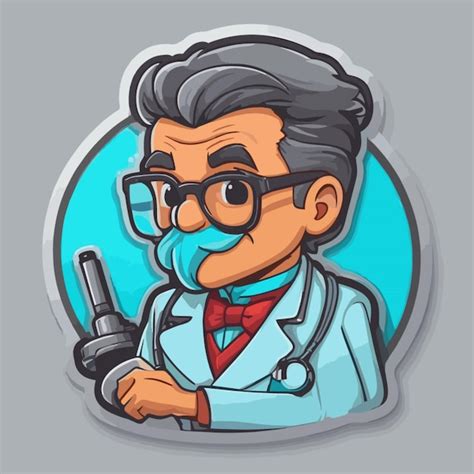 Doktor Cartoon Vektor Premium Vektor