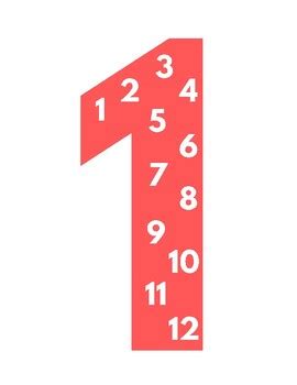 Number Multiples Posters Color W White Text By Sarah Elegante