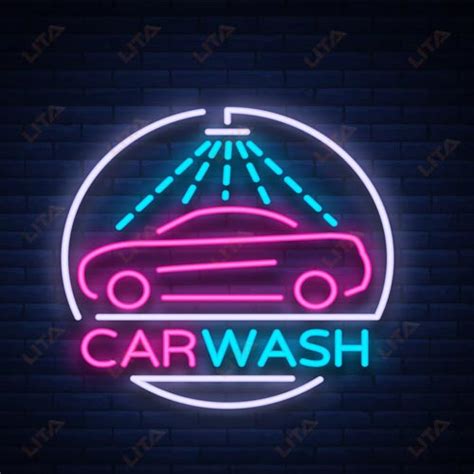 Car Wash Neon Sign To Add Brightness In Garage - LITA SIGN