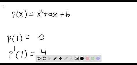 Solveddetermine A And B Such That Pxx2a Xb Satisfies P1 0 And