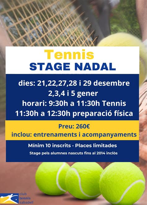 Stage Nadal Tennis – CLUB TENNIS SABADELL