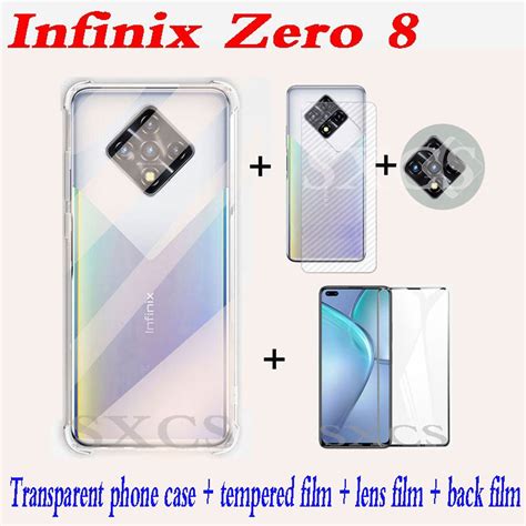 IN For Infinix Zero Note Infinix Hot Case Whit Tempered Glass Smart Transparent
