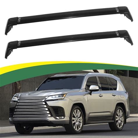 Pcs Aluminum Roof Rail Rack Cross Bar Crossbars For Lexus Lx