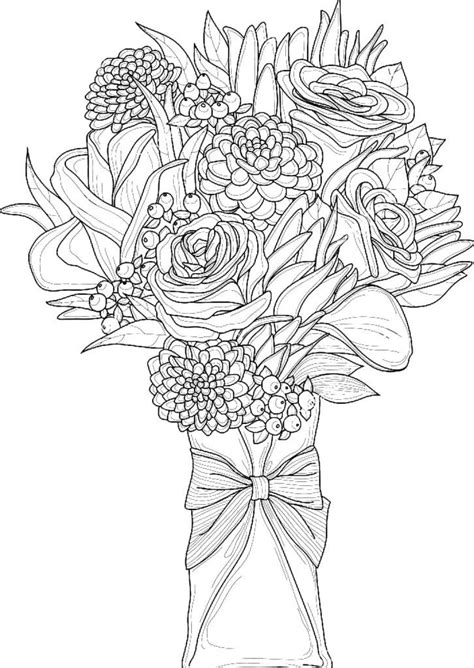 Free Color Printable Bouquet Flowers