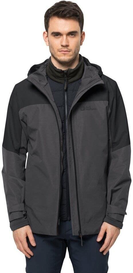 Jack Wolfskin Męska Kurtka 3W1 Glaabach 3In1 Jkt M Black 11152916000