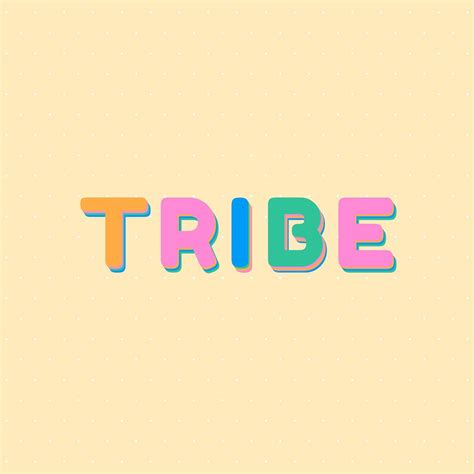 Tribe Word Art Text Typography Free Photo Rawpixel