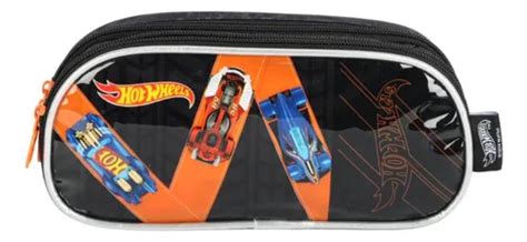 Estojo Escolar Infantil Luxcel Hot Wheels Preto MercadoLivre