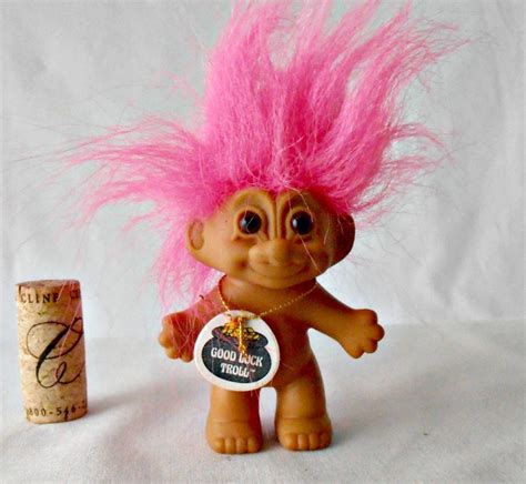 Vintage 1960s Russ 3 Inch Troll Doll Good Luck Troll