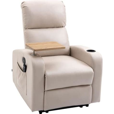 Fauteuil Relaxation électrique Massant Inclinable Avec Tablette