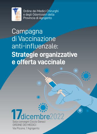 Campagna Di Vaccinazione Anti Influenzale Strategie Organizzative E