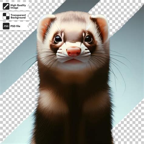 Premium Psd Psd Ferret On Transparent Background