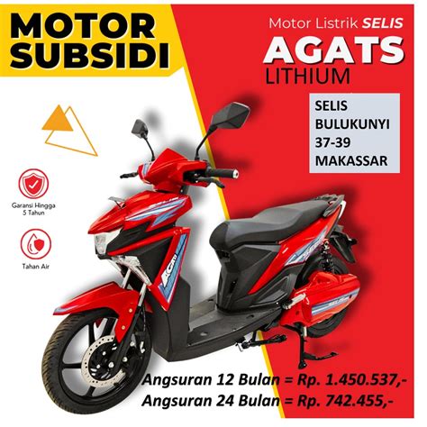 Jual Motor Listrik Selis Agats Lithium Subsidi Shopee Indonesia